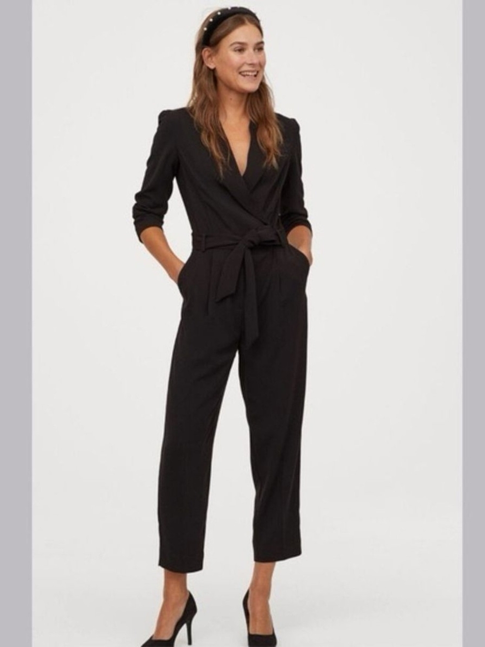 H&M Wrap Jumpsuit Dress with Tie Waist